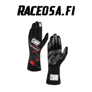 Ajohanskat (FIA) OMP SPORT musta/punainen S